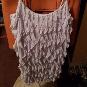 Cute grey ruffle top